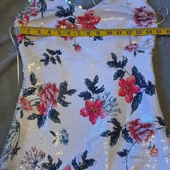 ENDLESS ROSE Floral Sequins Sleeveless Mini Dress.Size XS - Picture 15 of 16